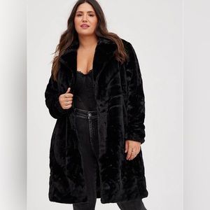 TORRID FAUX FUR COAT